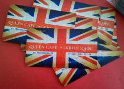 Queen cafe. Визитки.